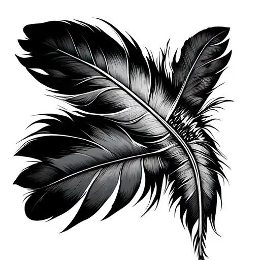 feather axel Indian American tattoo design idea