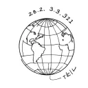 "28 , 321 , small worlds" fine line globe tattoo design idea