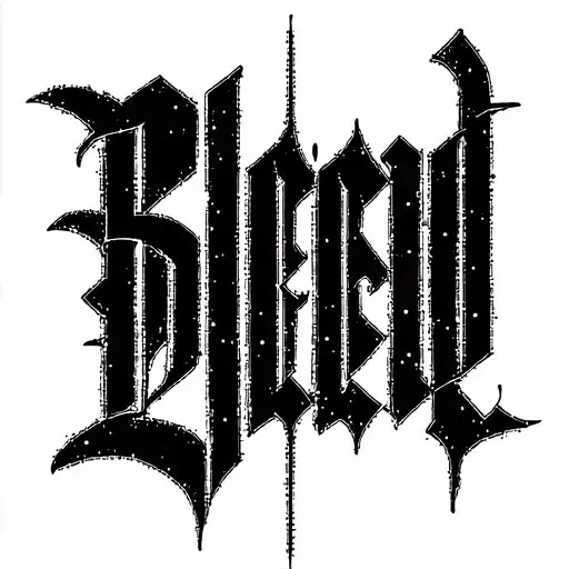 ambigram with words bleed and believe merged into one word  tattoo design idea