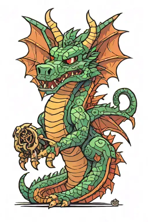 minecraft change dragon holding tattoo design idea