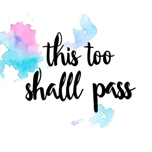 Pink Floyd graphics style saying "this too shall pass" tattoo design idea