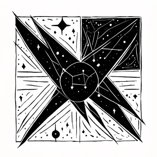 lyra constellation tattoo design idea