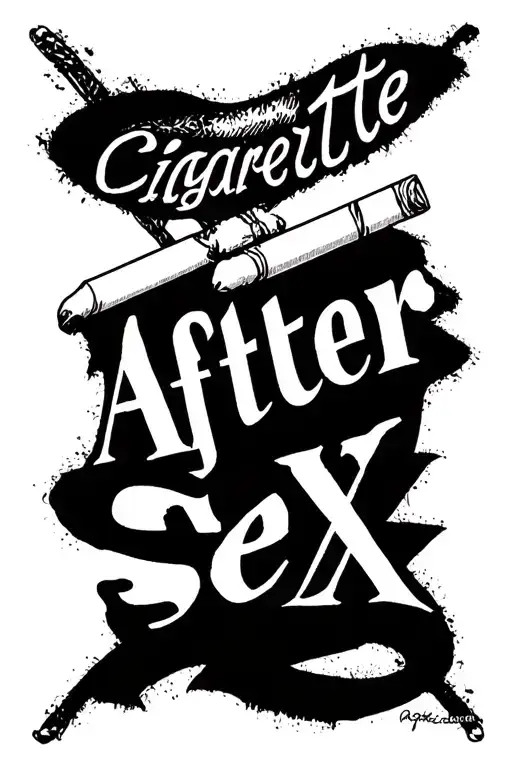 "Cigarette After Sex" y2k style tattoo design idea