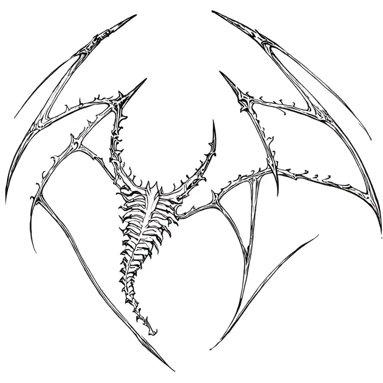 spine tattoo inspired by Toothless’ armored plates from How to Train Your Dragon: The Hidden World (Grimmel battle scene tattoo design idea