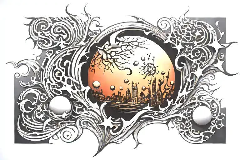 moon tattoo design idea