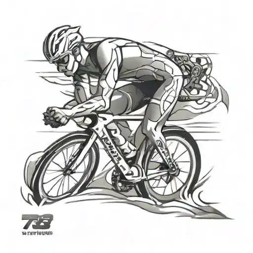 70.3 ironman triathlon tattoo design idea