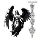 Archangel St Raphael tattoo design idea