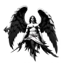 Archangel St Raphael tattoo design idea