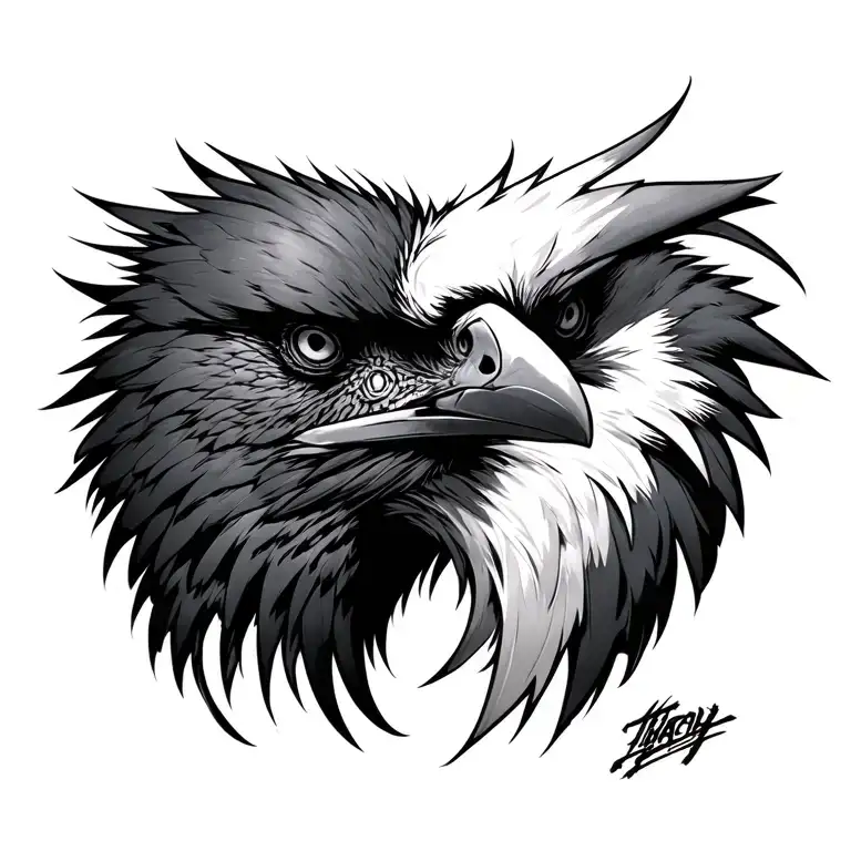 Itachi Crow head tattoo design idea