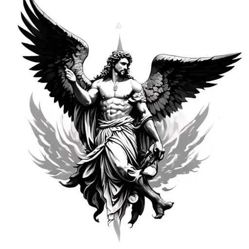 st Michael tattoo design idea