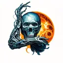 bio mechanical sleeve tattoo design idea