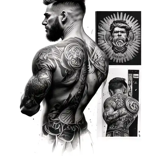 connor mcgregor back tattoo tattoo design idea