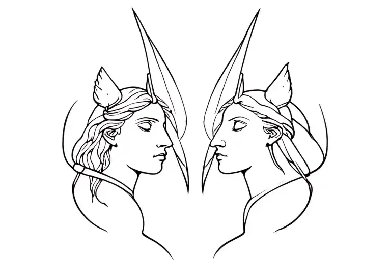 Apollo and Artemis tattoo tattoo design idea