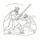 King David vs Goliath tattoo design idea