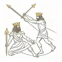King David vs Goliath tattoo design idea