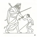 King David vs Goliath tattoo design idea