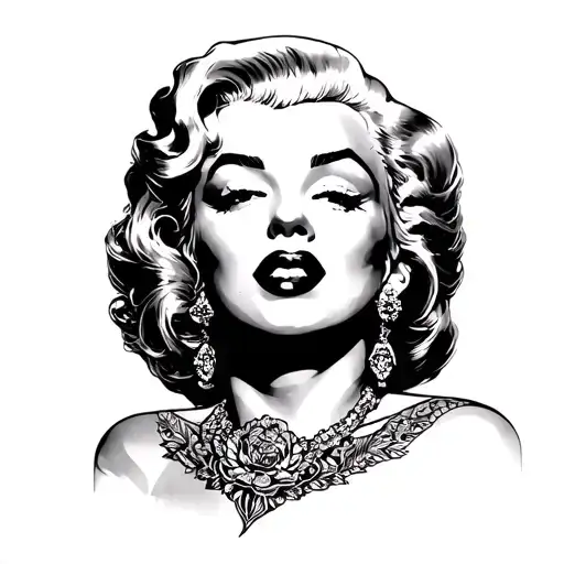 marilyn monroe chicano style tattoo tattoo design idea