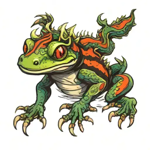 salamander tattoo design idea