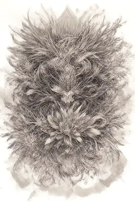 raven spider lilies Japanese dragon tattoo design idea