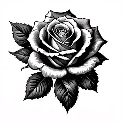 Rose cascade tattoo on man's right lower oblique tattoo tattoo design idea