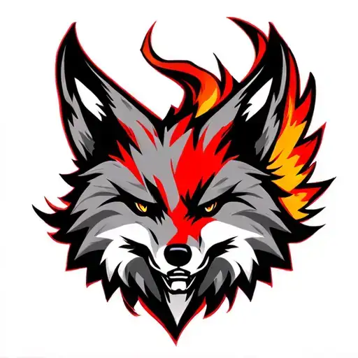 "Fenix Defense Tech" "Fenix Defense Tech" Military War Style Fox Head with Phoenix Body with strength logo tattoo design idea