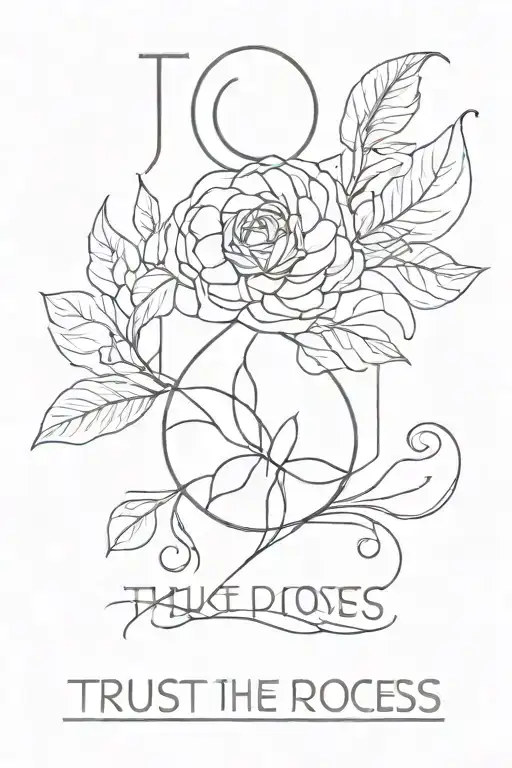 trust the process hidden meaning tattoo design idea