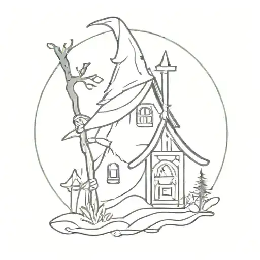 Baba Yaga tattoo design idea