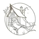 Baba Yaga tattoo design idea