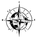 globe with compass  tattoo design idea