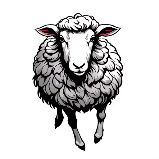 He Leaves The 99 sheep tattoo design idea