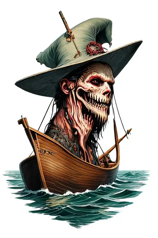 charon boatman on th styx tattoo design idea