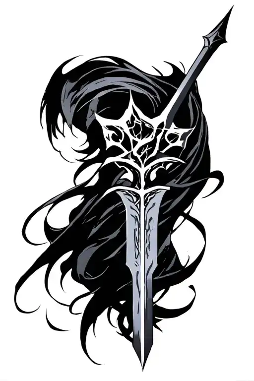 neon genesis evangelion spear of longinus tattoo design idea