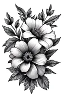 same birthday date n month for flower tattoo design idea