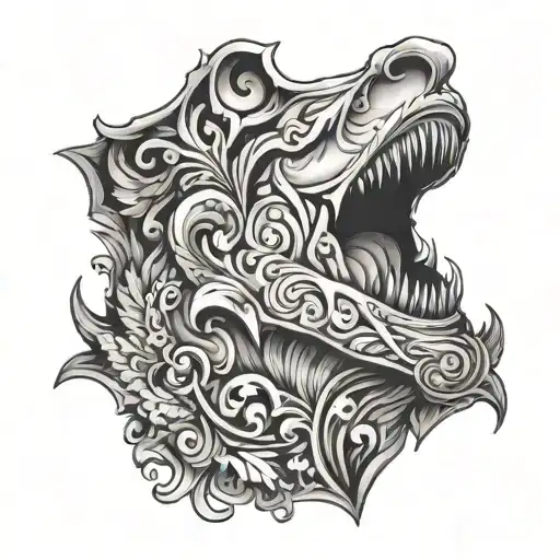 Throat tattoo design idea