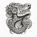 Throat tattoo design idea