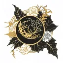 kintsugi plate tattoo design idea