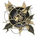 kintsugi plate tattoo design idea