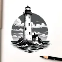 Lighthouse tattoo design idea