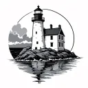 Lighthouse tattoo design idea