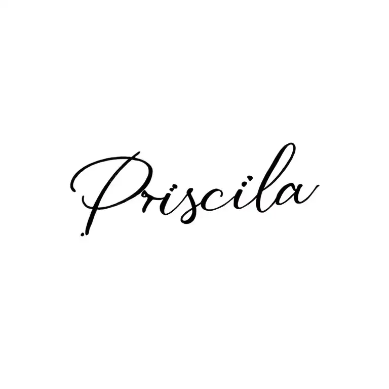 "Priscila " name tattoo tattoo design idea