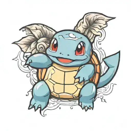 squirtle pokemon tattoo design idea