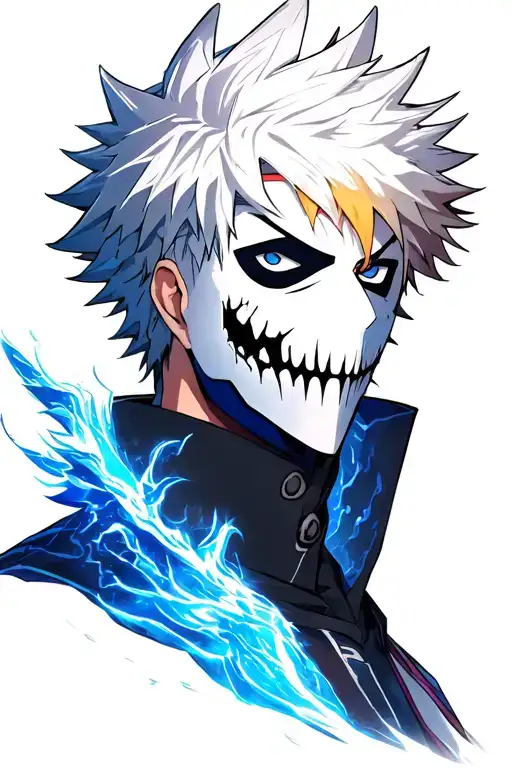 toshiro hitsugaya and ichigo with hollow mask tattoo design idea