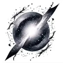 Galaxy Black And White tattoo design idea