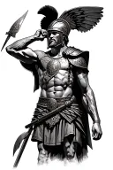 Roman centurion tattoo design idea