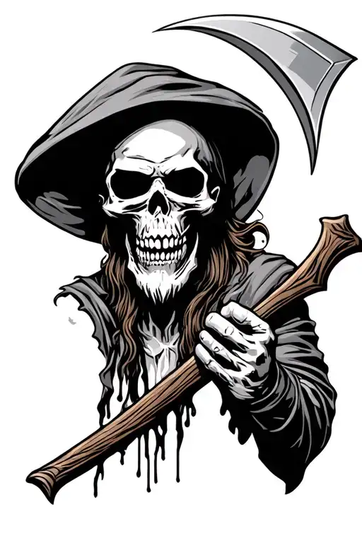"Opie Jonathan" sons of anarchy reaper holding a scythe tattoo design idea