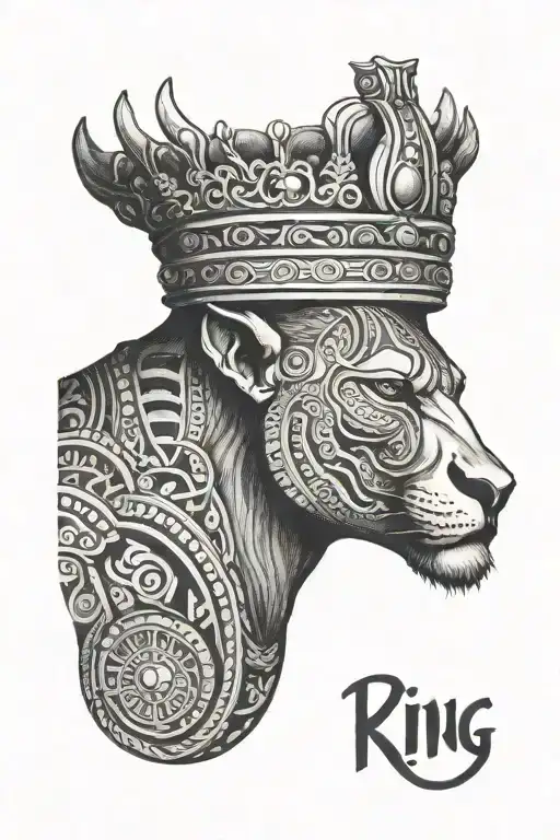african king tattoo design idea