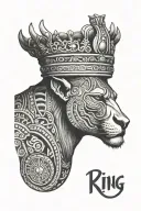african king tattoo design idea