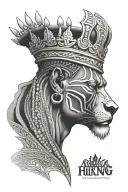 african king tattoo design idea