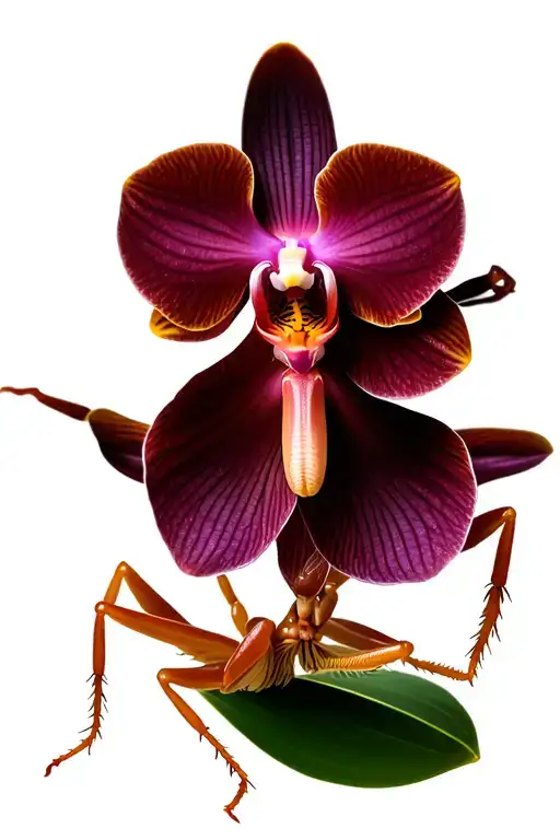orchid mantis tattoo design idea