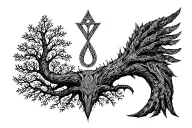 nordic rune for freya symbol tree tattoo design idea